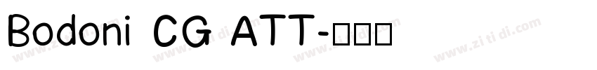 Bodoni CG ATT字体转换